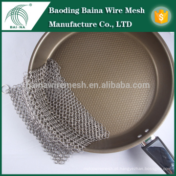 Baina Ring Wire Mesh Scrubber feito de aço inoxidável 316